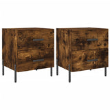 Bedside Cabinets 2 pcs Smoked Oak 40x35x47.5 cm Engineered Wood 827335