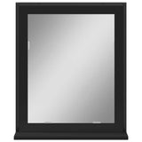 Bathroom Mirror with Shelf Black 50x12x60 cm Engineered Wood 842416