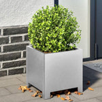 ZNTS Garden Planters 2 pcs 30x30x30 cm Galvanised Steel 851196