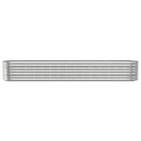 Garden Raised Bed Galvanised Steel 260x40x36 cm Silver 318882