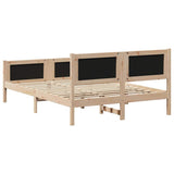 Bed Frame with Headboard Black 140 x 190 cm Fabric 878336