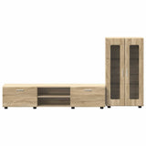 TV Cabinet Set FLORIN 3 pcs Sonoma Oak Engineered Wood 3397936