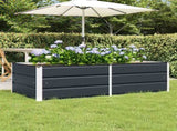 Planter Anthracite 160 x 80 x 45 cm Steel 42018192