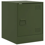 Bedside Cabinet Olive Green 34.5x39x44 cm Steel 841615
