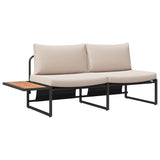 Garden Dining Set 3 pcs Taupe Steel 3335893