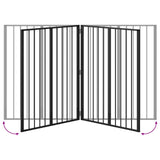 Dog Gate 4 pcs Black 80 x 100 cm Galvanised Steel 892002