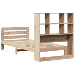 ZNTS Bed Frame without Mattress 100x200 cm Solid Wood Pine 3309917