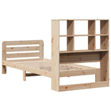 ZNTS Bed Frame without Mattress 100x200 cm Solid Wood Pine 3309917