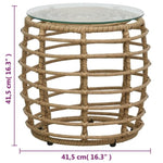 3 Piece Bistro Set Poly Rattan Oak 48583