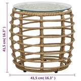 3 Piece Bistro Set Poly Rattan Oak 48583