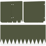 Lawn Edging 10 pcs 103 x 25 cm Steel Olive Green 8008496