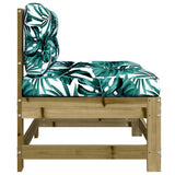 Middle Sofas with Cushions 2 pcs Impregnated Wood Pine 825582