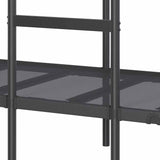 Bunk Bed without Mattress Black 90x200 cm Steel 42000322