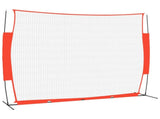 Portable Baseball Net Red&Black 369x107x271 cm Steel&Polyester 93739