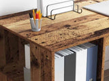 Desk with Shelf Old Wood 130 x 50.5 x 75 cm Engineered Wood 869504