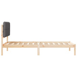 Bed Frame with Upholstered Headboard Dark Grey 90 x 200 cm 878005