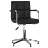 Swivel Dining Chairs 2 pcs Black Faux Leather 334760