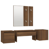 Hallway Furniture Set Brown Oak Engineered Wood 3120202