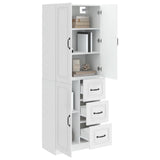 Cabinet Set 2 pcs High Gloss White Engineered Wood 3416983
