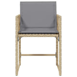 Garden Chairs with Cushions 4 pcs Mix Beige Poly Rattan 365023