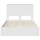 Storage Bed with Headboard White 120 x 190 cm Engineered Wood 3411229