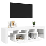 TV Cabinet with LED Lights White 140x36.5x40 cm 804364