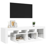 TV Cabinet with LED Lights White 140x36.5x40 cm 804364