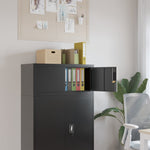 ZNTS File Cabinet Black 90x40x40 cm Steel 339718