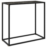 Console Table Black 80x35x75 cm Tempered Glass 322810