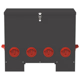 Chicken Feeder 2 pcs Black 60.5 x 29 x 51 cm Cold-Rolled Steel 879981