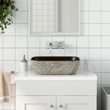 Countertop Basin Grey and Black Rectangular 48x37.5x13.5 cm Ceramic 155097