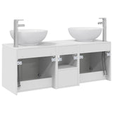 Bathroom Cabinet Set 3 pcs High Gloss White 49.5 x 44.5 x 65 cm 3405701