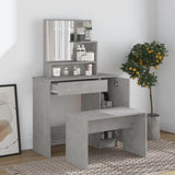 Dressing Table Set Concrete Grey 86.5x35x136 cm 3114150