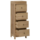 340741 Chest of Drawers 30x30x90 cm Solid Wood Teak