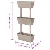 Garden Planter 6 pcs 100 cm Taupe 151825