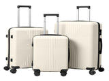 3PCS PP Trolley Luggage Set Suitcase 20in 24in 28in Off White 59145631