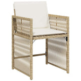Garden Dining Set 5 pcs Beige Poly Rattan 3380787