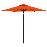 Garden Parasol with LEDs and Steel Pole Terracotta 225x225x212cm 4005071