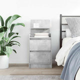 Bedside Cabinet with 2 Drawers Concrete Grey 38x34x80 cm 861361