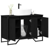 Bathroom Sink Cabinet Black Oak 91 x 35 x 60 cm Engineered wood 869182