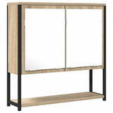 Bathroom Mirror Beige 60 x 16 x 60 cm Glass and Engineered Wood 864340