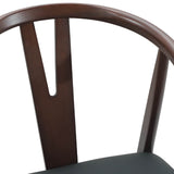 Dining Chair 2 pcs Light Brown and Black Solid Rubber Wood 42020403