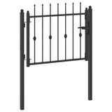 Fence Gate HORST 100 x 75 cm Metal Black Lockable 42034043