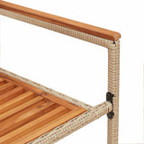 Garden Stacking Chairs 2 pcs Brown and Beige 42006824