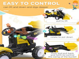 Pedal Go Kart Ride On Excavator W/ Front Loader Digger Four Wheels Child Toy, for 3 Years Old T3398P348052