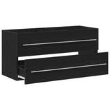 Bathroom Sink Cabinet Black Oak 100x38.5x48 cm Engineered Wood 862538