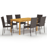 Dining Set Brown 3067786