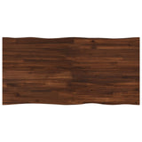 Live Edge Table Top 120 x 60 x 3.5 cm Rectangular Dark Brown 938623