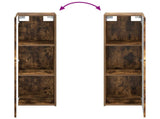 Bathroom Furniture Set 2 pcs Smoked Oak 33 x 34.5 x 100 cm 3406128