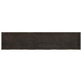 Wall Shelf Dark Brown 180x40x cm Treated Solid Wood Oak 363839
